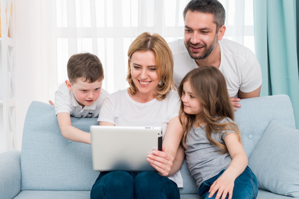 Family Using Tablet